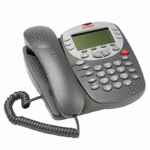The Avaya IP Office 5410. This is the most popular telephone for staffers and executives. The telephone offers a generous four line display, integrated headset switch, and full two way speaker..